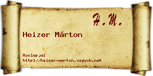 Heizer Márton névjegykártya